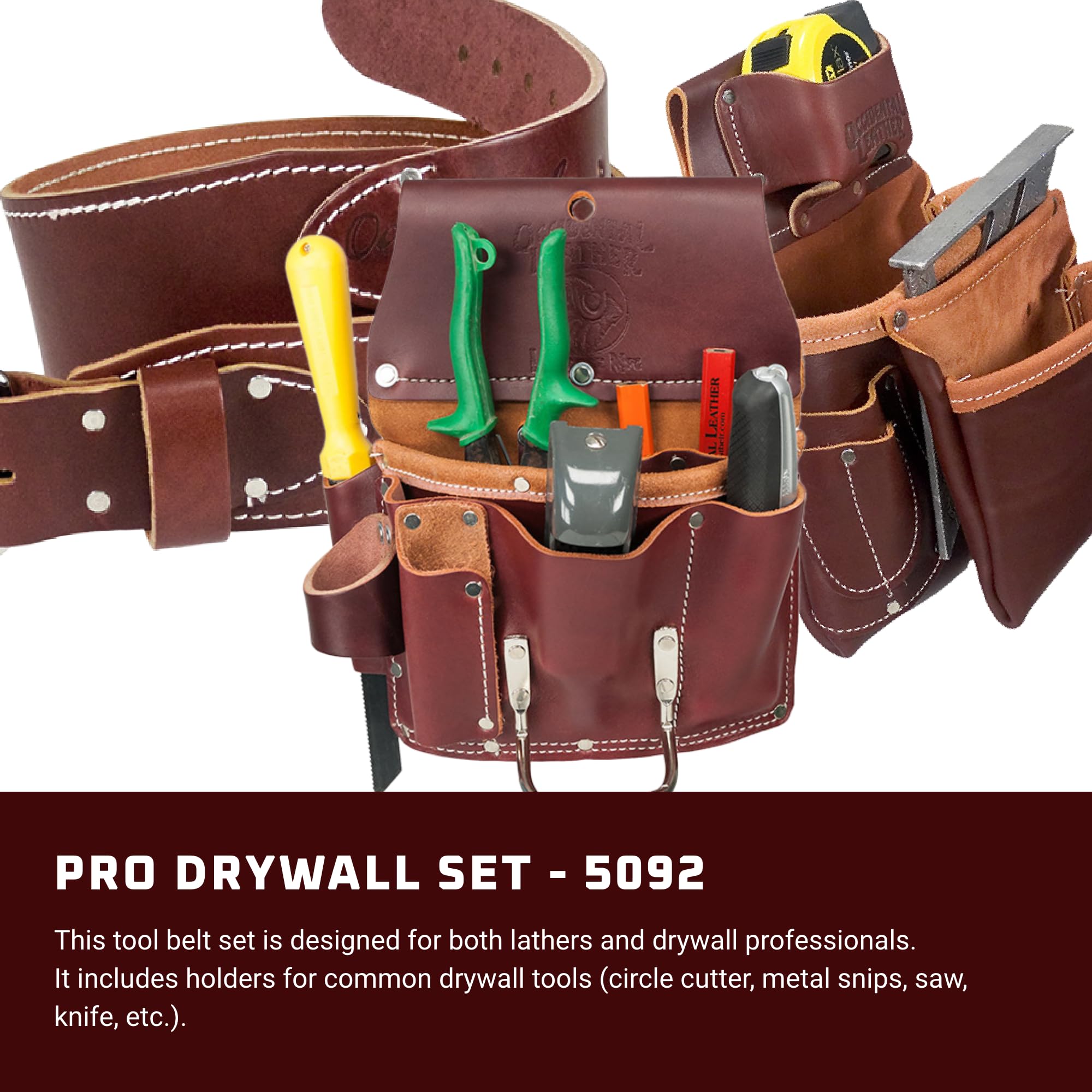 Occidental Leather Pro Drywall Set - X-Large - 21 Pockets & Tool